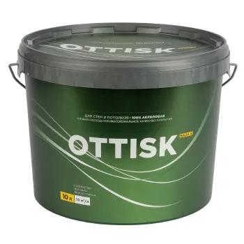 Краска интерьерная влажная уборка Ottisk матовая 10л