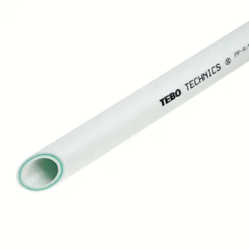 Труба полипропиленовая 20х2,8мм 2м SDR7,4 армированная стекловолокном TEBO