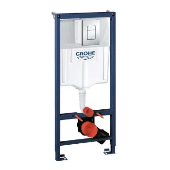 Инсталляция Grohe Rapid SL для подвесного унитаза кнопка Skate Cosmopolitian хром