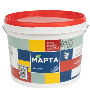 Краска фасадная Марта матовая 14кг